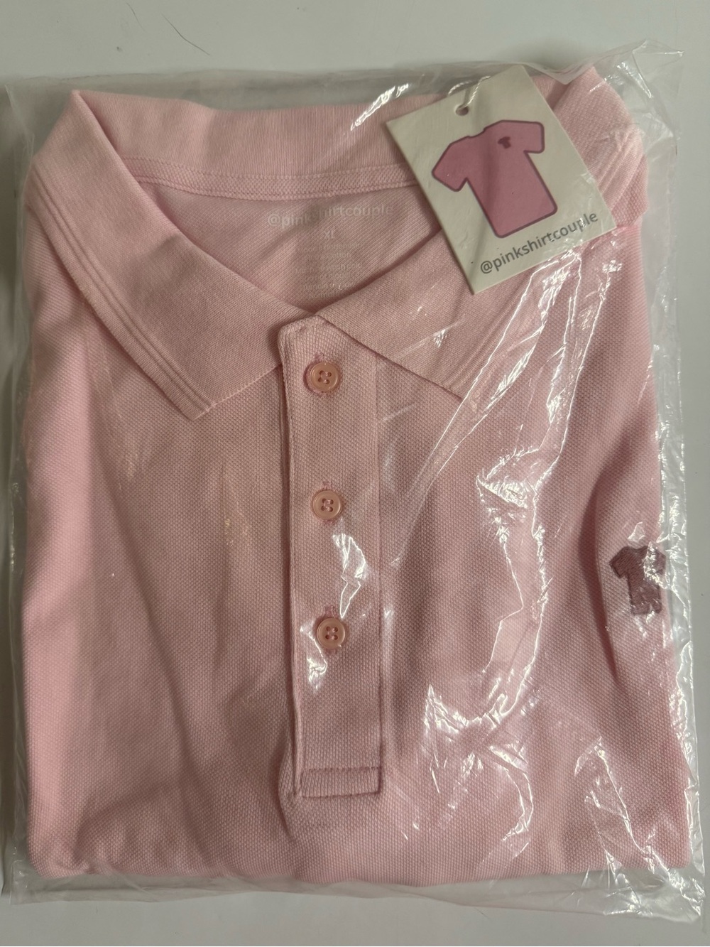 Pink Short-Sleeve Polo Shirt  - Classic Cotton Blend